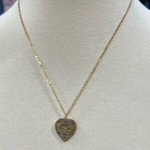 Gold Heart Pendant Necklace